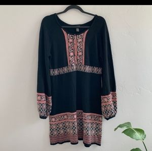 Lucky brand black wool cashmere dress